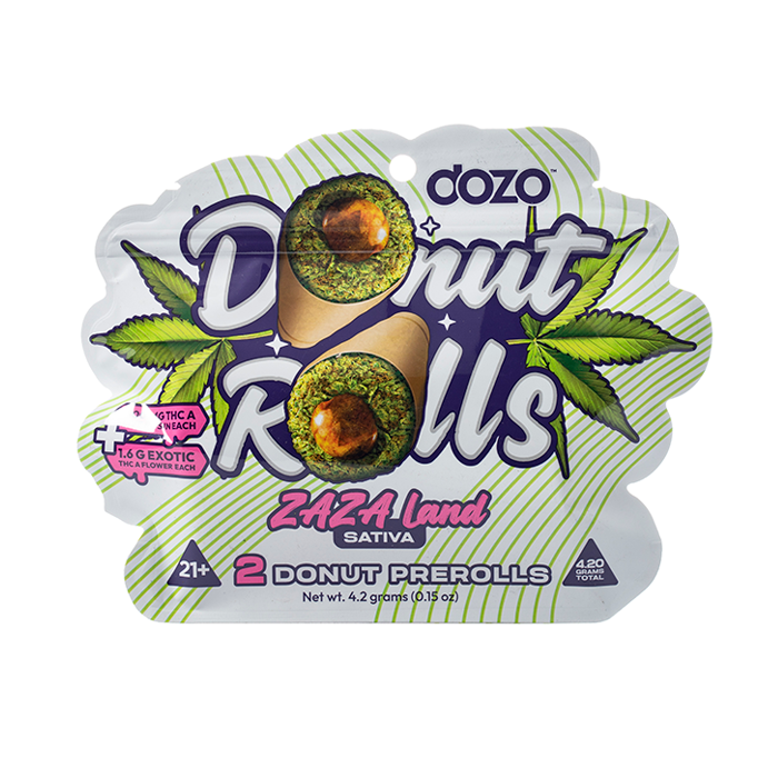 Dozo Donut Rolls Live Rosin + THC-A Exotic flower  2 x Prerolls | 4.2 Gram total