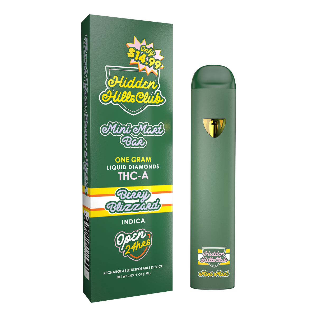 Hidden Hills Club Mini Mart Bar - THC-A 1 gram disposable